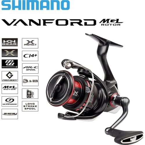 SHIMANO VANFORD Spinning Fishing Reels 500/1000/2500/C3000 6+1/7+1BB Gear Ratio5.6:1/5.1:1/5.3:1 CI4+Body Reel Fishing Saltwater