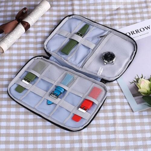 Multifunctional Portable Watch Storage Box Strap Storage Bag Strap Travel Case Fixed Bag Gray Black Colors HOT