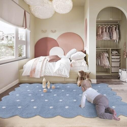 Nordic Biscuit Pattern Carpet Living Room Coffee Table Bedroom Bed Area Blanket Cute Cartoon Home Decor Carpet