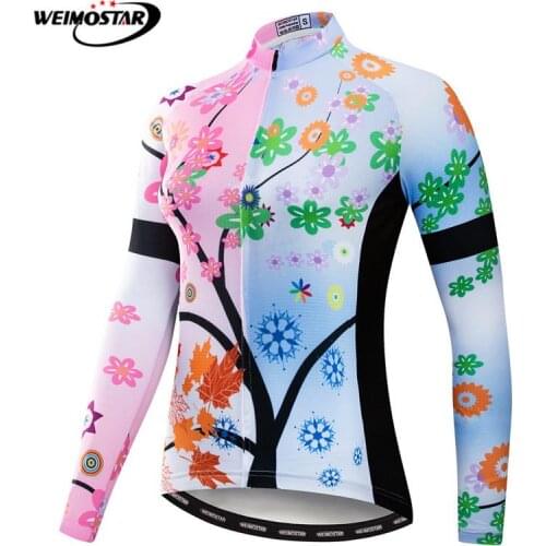 Weimostar 2021 Quick-dry Racing Bicycle Clothes Autumn Long Sleeve Cycling Jersey Spring Women MTB Bike Clothing Camisa Ciclismo