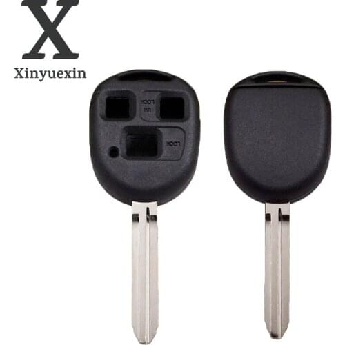 Xinyuexin Replacement 3 Buttons Remote Car Key Cover Shell Fit for TOYOTA Yaris Land Cruiser Camry With Toy43 Blade