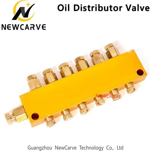 1/2 Inlet 2-12outlet Oil Distributor Valve For Engraving Machine Lubrication System NEWCARVE