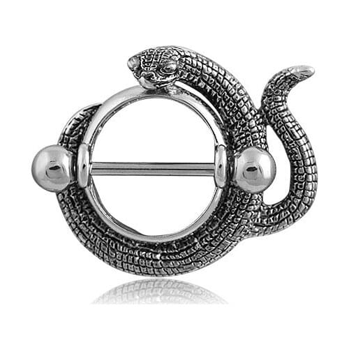 1pcs New Fashion Stainless Steel Snake Creative Nipple Ring Women Body Piercing Body Jewelry