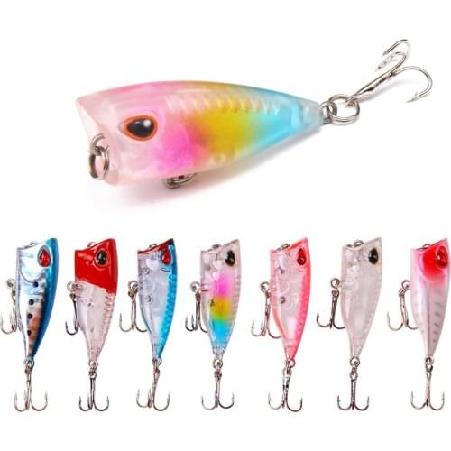 1pcs 3.3g 2020 Popper Lures for Fishing Lures Carp Saltwater Crankbait Floating Bass Wobbler Bait Mini Catfish Popper Glow Bait