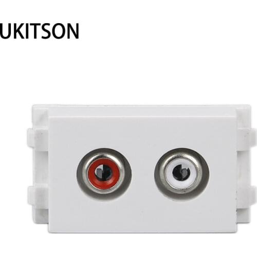 1 Unit Cheap Price Audio Sound Slot Module White Red Color Plug Socket 23x36mm