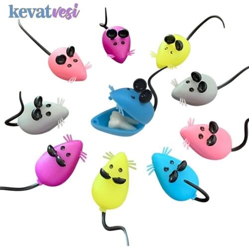 10pcs/lot Mini Kid Baby Tooth Box Organizer Mouse Shape Milk Teeth Storage Boxes Child Baby Deciduous Tooth Holder Container