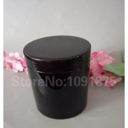 20pcs 500ml empty black round plastic display pot cosmetic cream jar balm container sample container packaging