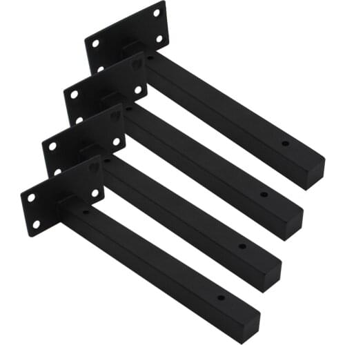 4pcs Hardware Heavy Duty Durable Support Thickened Wall Mounted Space Saving Stainless Steel Industrial Shelf Bracket Rustic