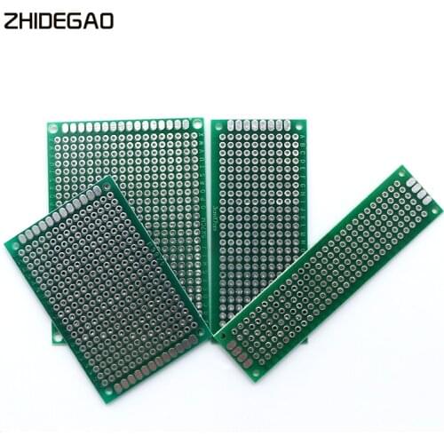 4pcs PCB Prototype Board Circuit Protoboard Universal Stripboard Prototyping Veroboard 2X8 3X7 4X6 5X7 Mixed Double Panel