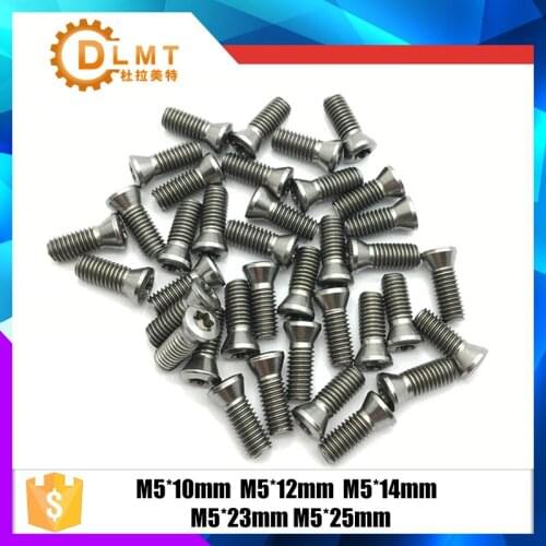 M5*10 M5*12 M5*14 M5*15 M5*16mm M5*23mm M5*25mm 50pcs CNC lathe tool spare screws for Replaces Carbide Inserts lathe accessories