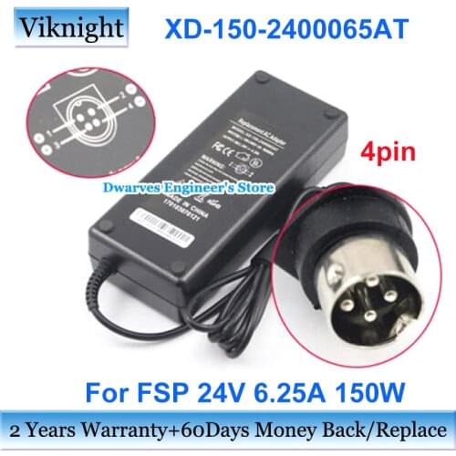 4PIN FSP FSP150-AAAN1 XD-150-2400065AT AC Adapter 24V 6.25A FSP150-ABA FSP150-ABB Charger Pioneer EM25PR000917 POS PS5001 LT3010