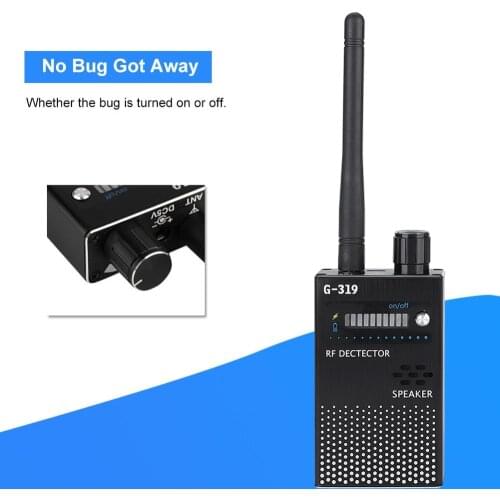 1MHz-8000MHz Wireless Signal Detector Radio Wave WiFi Bug Detector Camera Full-Range RF Detector G318