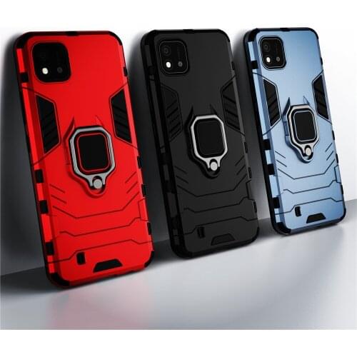 Armor Shockproof Coque For Oppo Realme C20 Case C 20 Car Magnetic Holder Protective Ring Covers For Oppo Realme C20 C 20 6.5"