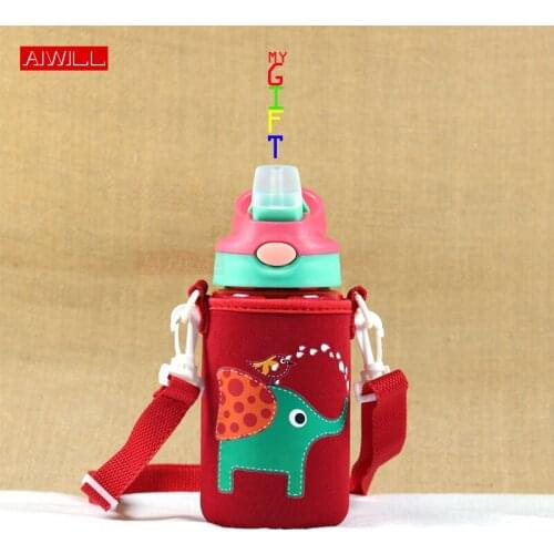 AIWILL Christmas Gift Childrens Water Bottle Leak Proof and Anti-hot outdoor Sport Plastic BPA Free rope Drink Water Bottles
