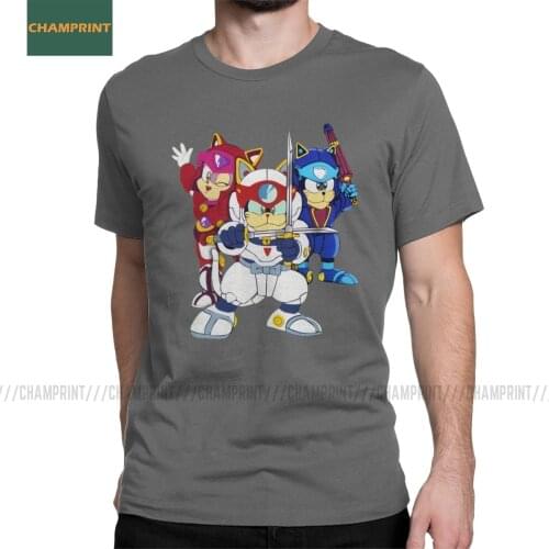 Mens T-Shirts Samurai Pizza Cats Novelty Pure Cotton Tees Short Sleeve 90s Cat Retro Japan Anime T Shirts Round Collar Tops