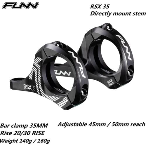 Funn Rsx 35mm 31.8mm Full Cnc Direct Mount Adjust Dh Stem Bar Clamp 31.8mm 35mm 20 30 Degree Rise Downhill Bicycle Stem