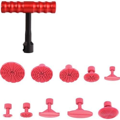 Repair Tools 10pcs glue pulling Tabs +1 pcs T-Bar glue puller Tools Dent Puller Kit Paintless Dent Repair Tools