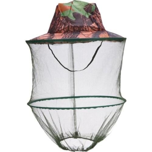 Camouflage Mosquito Net Fishing Hat Bee keeping Insects Prevention Cap