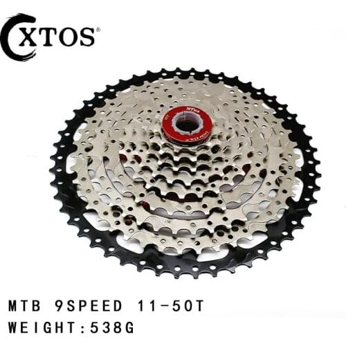XTOS Mountain Bike 9Speed 11-50T Cassette Sprockets Flywheel For Wide Ratios Compatible M430 M4000 M590