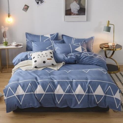 Pure Cotton Four Piece Set Thickened Three Autumn Winter Bed Sheet Pillow Cover Quilt Household Bedding
