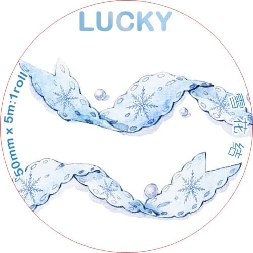 Beautiful Snow Bowknot Washi Tapes Bullet Journal Masking Tape Adhesive Tape DIY Scrapbooking Washi Stickers