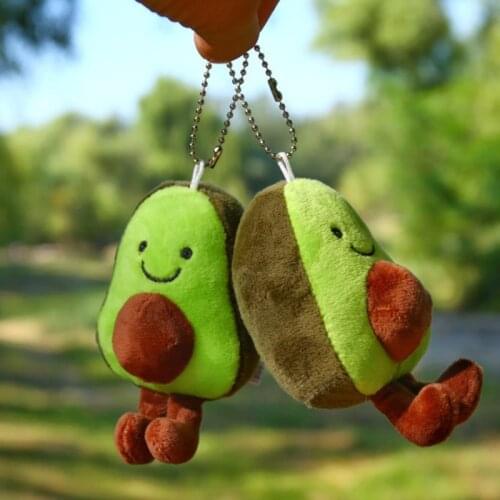 New Fruit Avocado Pendant Cute Doll Key chain Plush Toy Stuffed Toys Women Ladies Bag Pendant Nice Xmas Birthday Gift For Girl