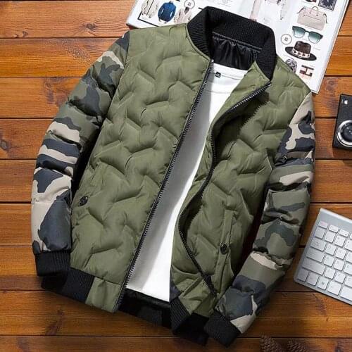 Mens Winter Jackets and Coats Outerwear Clothing 2021 Camouflage Bomber Jacket Mens Windbreaker Thick Warm Male Parkas Military