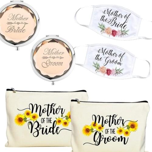 Mother of the groom Bride to Be makeup mirror bag Bachelorette Party wedding engagement Bridal Shower decoration Gift present