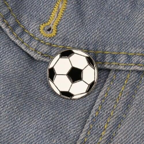 YIMUBA Cute Mini Soccer Basketball Metal Enamel Pin Fashion Sport Ball Brooches Collar Pins Backpack Coat Hat Shirt Accessories