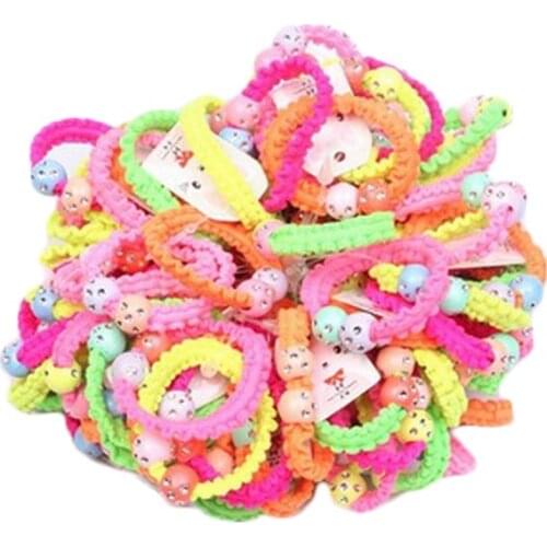 20Pcs Cute Kids Lacework Elastic Rubber Hair bands Hairband Children hair ties Accessories scrunchies For girls headbands