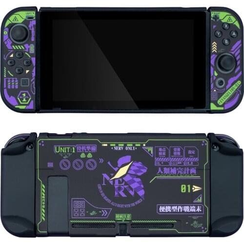 MONKON Purple EVA Case For Nintend Switch Add Protective Tempered Glass For NS Premium HD Tempered Glass Film