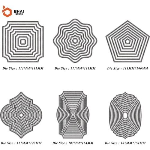 2021 New Various Styles of Background Frames Metal Cutting Dies Stencil Scrapbooking DIY Album Stamp Paper Card Embossing Decor