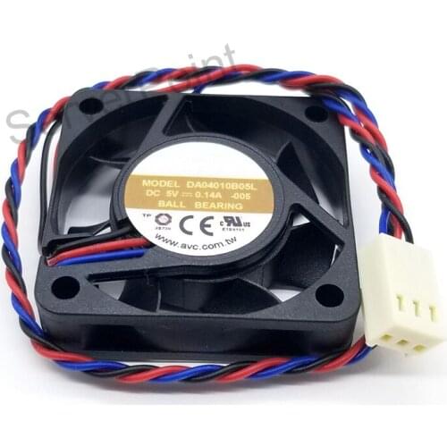 Brand New for AVC DA04010B05L DC 5V 0.14A 3-wires 4CM 40mm 4010 Dual Ball Bearing Cooling fan