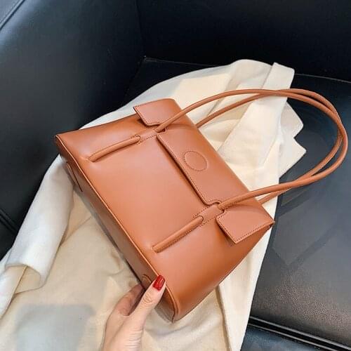 Solid Color Simple Luxury Designer Small Tote Handbag for Women 2021 Trends Brand Designer Travel Shopper Shoulder Bag Black Sac