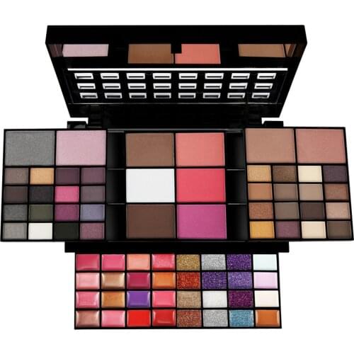 Pro Makeup 74 Color Eye Shadow Palette Layers Concealer Lipstick Powder Blush Cosmetics Set Matte Eyeshadow Palette With Brush
