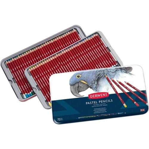 British Derwent Rhyme Pastel Pencils Artist 24 colors Pastel Pencil Portrait Painting Color Matching Pastel Pencil Iron Box Set