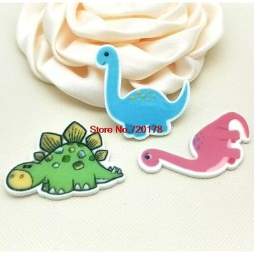 30pcs/50pcs Cartoon Animal Dinosaur resin planar flatback cabochon for DIY Craft Supplies 1.2inch