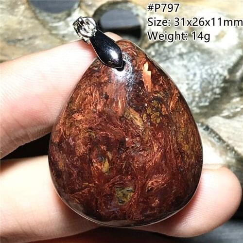 Natural Red Yellow Pietersite Pendant For Women Lady Man Crystal 28x19x8mm Silver Namibia Fire Oval Stone Fashion Jewelry AAAAA