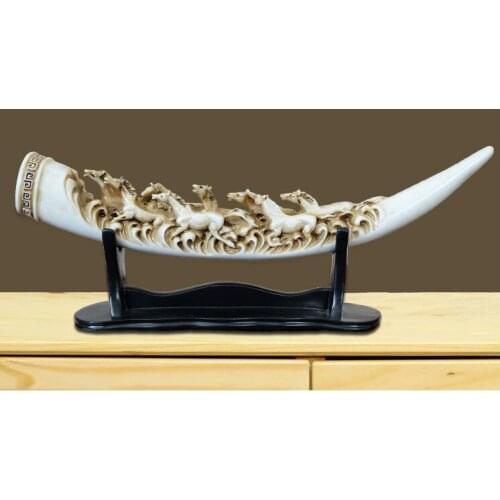 Resin Arts Crafts Home Furnishing creative decoration inside living room TV cabinet desk cabinet display Ivory ornaments crafts