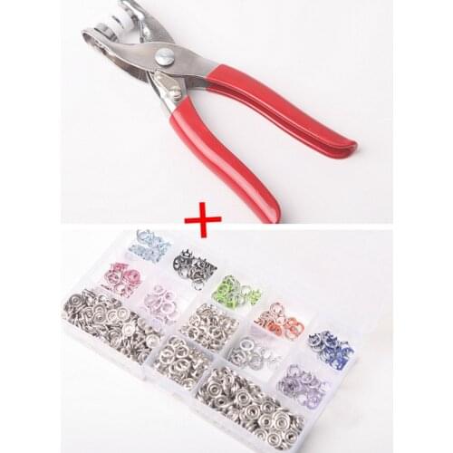 Five-Prong Seam-Free Color Buttons Invisible Mother-Proof Anti-Light Four-In-One Clothes Snap Button + Installation Tool 19720