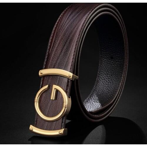 High Quality fashion G letter men belt Waist strap Cowskin genuine leather luxury brand designer Casual Waistband ceinture homme