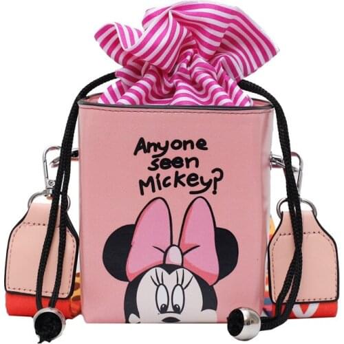 Disney girl pu candy messenger bag round bag Mickey mouse cartoon strap shoulder bag women fashion handbag