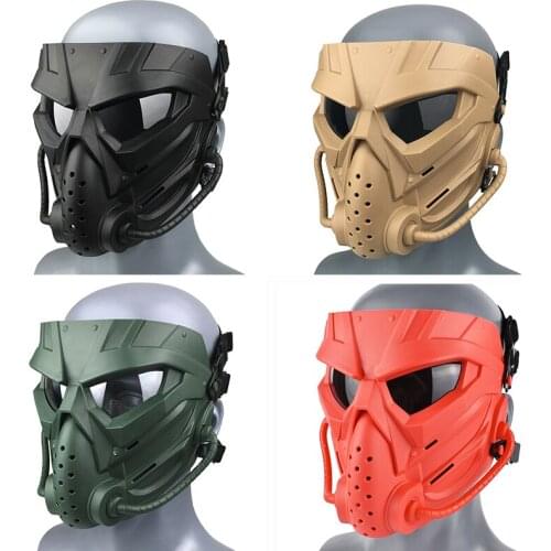 Tactical Airsoft Mask Anti-Fog PC Lens Full FacePaintball Helmet Protective Mouth Safety Mask Hunting Rifle Air Gun Accessories