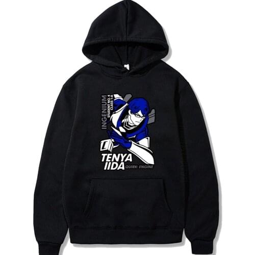 Harajuku My Hero Academia Unisex Hoodies Japanese Anime Tenya Iida Printing Mens Hoodie Sweatshirt Daily Casual Streetwears