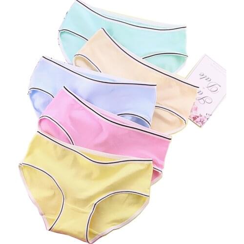 5Pcs womens Panties Cotton Women Ultra-thin Sexy Underwear Womens Mid-Rise Comfor Breathable Womens Panties Intimates Briefs