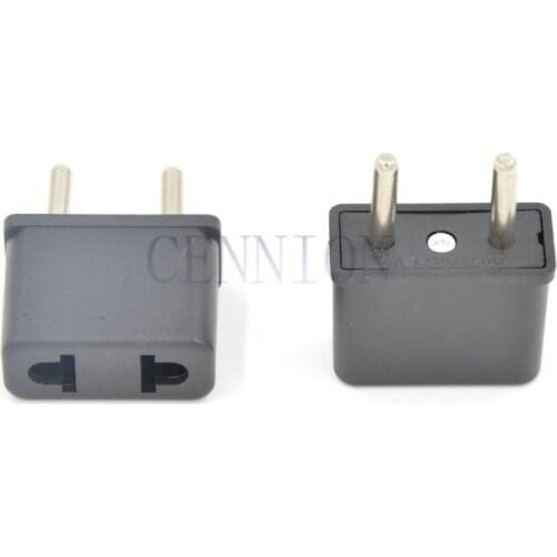 US AU to EU Black AC Power Plug Travel Adaptor Convertor 100pcs small parcel way