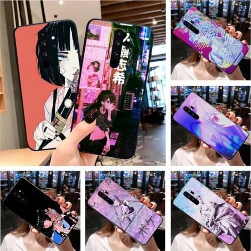 Vaporwave Glitch Anime Phone Case for Redmi 9A 8A 7 6 6A Note 9 8 8T Pro Max Redmi 9 K20 K30 Pro