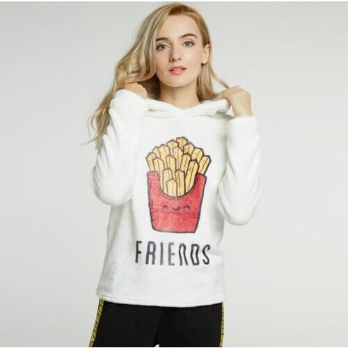 Spring Autumn Casual Long Sleeve Women Hoody Cute Elephant Pineapple Printing Hoodies Flannel Sweatshirt Fashion Women Pullover