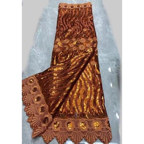 High Quality Hot Selling African Sequins Net Lace Fabric Pretty Design JRB-5.42708 Embroidered Tulle Mesh for Party Dress