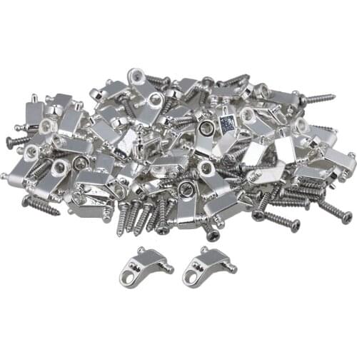 Yibuy Silver Copper Roller String Trees / String Retainers with Screws for Electric Guitar Pack of 200